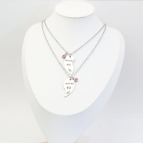 Amazon.co.jp: Ximerinf Weirdo Necklace Heart Bff 4 Best Friend